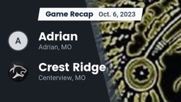 Recap: Adrian  vs. Crest Ridge  2023