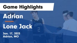 Adrian  vs Lone Jack  Game Highlights - Jan. 17, 2023