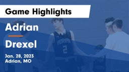 Adrian  vs Drexel  Game Highlights - Jan. 28, 2023