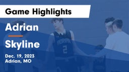 Adrian  vs Skyline  Game Highlights - Dec. 19, 2023