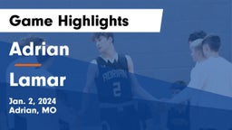 Adrian  vs Lamar  Game Highlights - Jan. 2, 2024