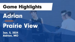 Adrian  vs Prairie View  Game Highlights - Jan. 5, 2024