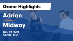 Adrian  vs Midway  Game Highlights - Jan. 12, 2024