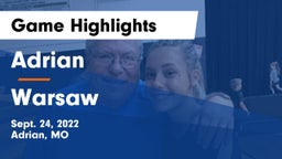 Adrian  vs Warsaw  Game Highlights - Sept. 24, 2022