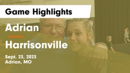 Adrian  vs Harrisonville  Game Highlights - Sept. 23, 2023