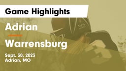 Adrian  vs Warrensburg  Game Highlights - Sept. 30, 2023