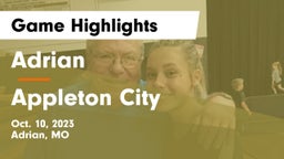 Adrian  vs Appleton City  Game Highlights - Oct. 10, 2023