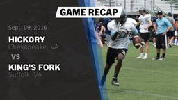 Recap: Hickory  vs. King's Fork  2016