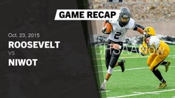 Recap: Roosevelt  vs. Niwot  2015