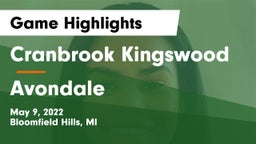 Cranbrook Kingswood  vs Avondale  Game Highlights - May 9, 2022