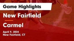 New Fairfield  vs Carmel  Game Highlights - April 9, 2024