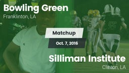 Matchup: Bowling Green vs. Silliman Institute  2016
