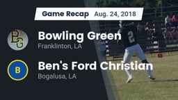 Recap: Bowling Green  vs. Ben's Ford Christian  2018