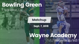 Matchup: Bowling Green vs. Wayne Academy  2018