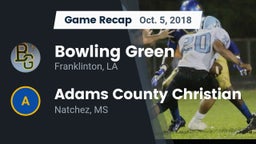 Recap: Bowling Green  vs. Adams County Christian  2018