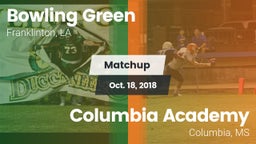 Matchup: Bowling Green vs. Columbia Academy  2018
