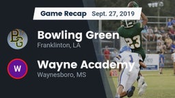 Recap: Bowling Green  vs. Wayne Academy  2019