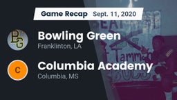 Recap: Bowling Green  vs. Columbia Academy  2020