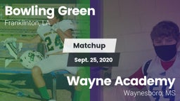 Matchup: Bowling Green vs. Wayne Academy  2020