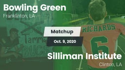 Matchup: Bowling Green vs. Silliman Institute  2020