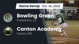 Recap: Bowling Green  vs. Canton Academy  2020