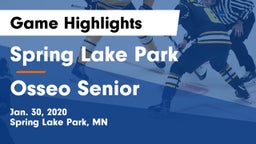 Spring Lake Park  vs Osseo Senior  Game Highlights - Jan. 30, 2020