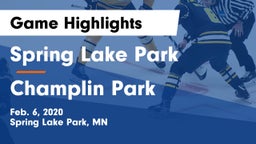 Spring Lake Park  vs Champlin Park  Game Highlights - Feb. 6, 2020