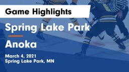 Spring Lake Park  vs Anoka  Game Highlights - March 4, 2021