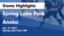 Spring Lake Park  vs Anoka  Game Highlights - Jan. 13, 2024