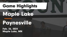Maple Lake  vs Paynesville  Game Highlights - Feb. 26, 2024