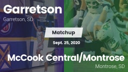 Matchup: Garretson vs. McCook Central/Montrose  2020