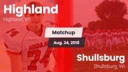 Matchup: Highland vs. Shullsburg  2018