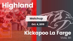 Matchup: Highland vs. Kickapoo La Farge  2019