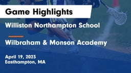 Williston Northampton School vs Wilbraham & Monson Academy  Game Highlights - April 19, 2023