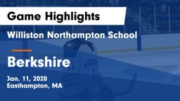 Williston Northampton School vs Berkshire  Game Highlights - Jan. 11, 2020