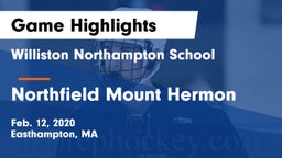 Williston Northampton School vs Northfield Mount Hermon  Game Highlights - Feb. 12, 2020
