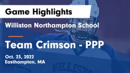 Williston Northampton School vs Team Crimson - PPP Game Highlights - Oct. 23, 2022
