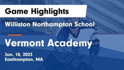 Williston Northampton School vs Vermont Academy Game Highlights - Jan. 18, 2023