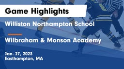 Williston Northampton School vs Wilbraham & Monson Academy  Game Highlights - Jan. 27, 2023