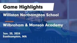 Williston Northampton School vs Wilbraham & Monson Academy  Game Highlights - Jan. 20, 2024