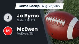 Recap: Jo Byrns  vs. McEwen  2022