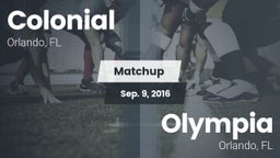 Matchup: Colonial  vs. Olympia  2016