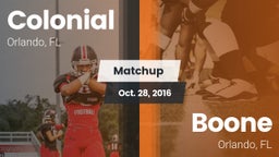 Matchup: Colonial  vs. Boone  2016