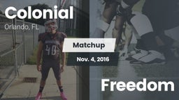 Matchup: Colonial  vs. Freedom  2016