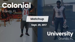 Matchup: Colonial  vs. University  2017