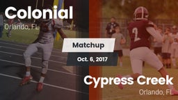Matchup: Colonial  vs. Cypress Creek  2017