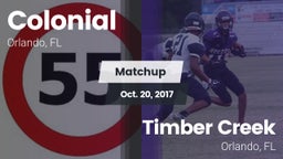 Matchup: Colonial  vs. Timber Creek  2017