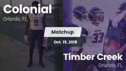 Matchup: Colonial  vs. Timber Creek  2018