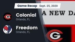 Recap: Colonial  vs. Freedom  2020