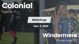 Matchup: Colonial  vs. Windermere  2020